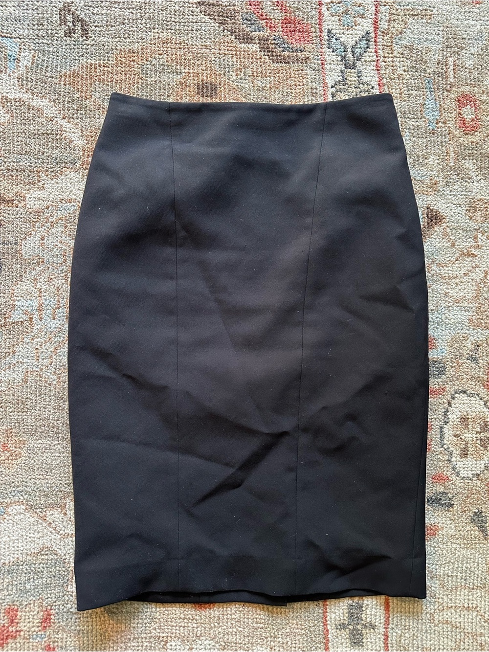 Sandra Angelozzi Black Pencil Skirt Tailored Slim Fit Designer Skirt Size 32